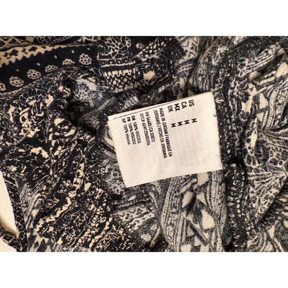 American Eagle Women's Black/White Romper Gold Embellishments Size M Viscose - Picture 6 of 6